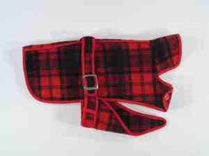 Plaid dog coat